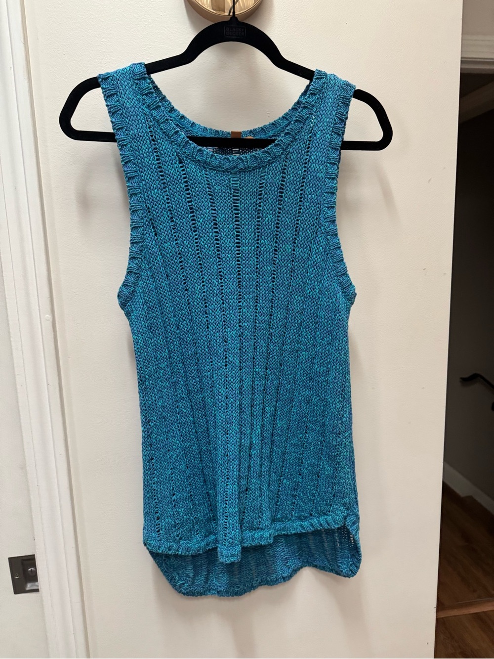 Ellen Tracy Sleeveless Knit Tank in Teal Blue